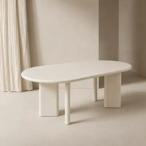 MESA BRUNA OVALADA 